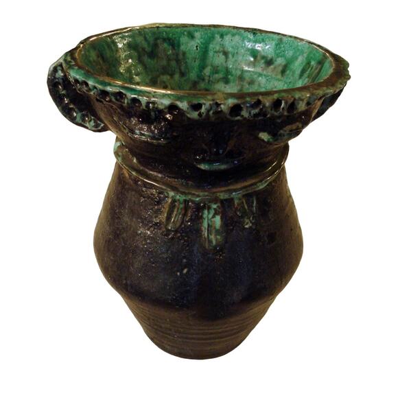 Beautiful 1930s Marcelle Dulac Pottery Woman Jug Vase Art Face Hand Thrown - Picture 1 of 5